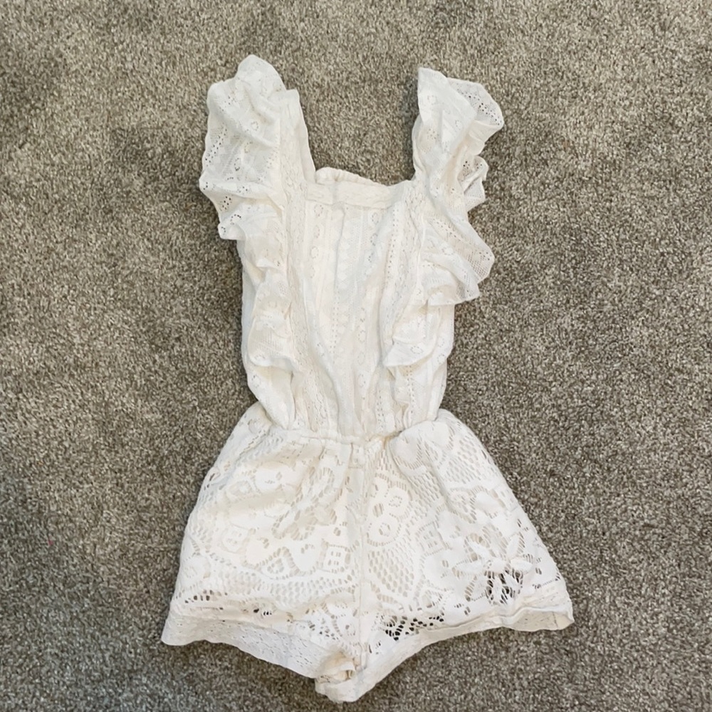 Abercrombie white lace romper